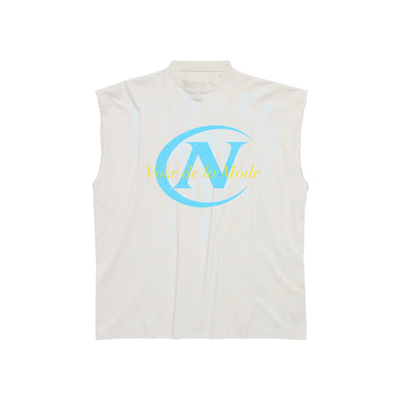 Voix de la Mode “lumen Bleu”sleeveless T-shirt