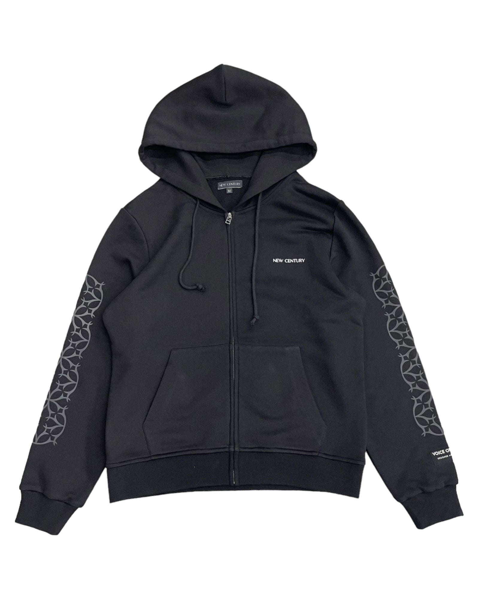 Obsidian Black  Zip up hoodie