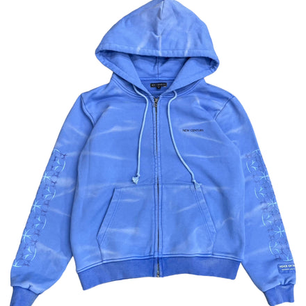 Azure Blue Zip up hoodie